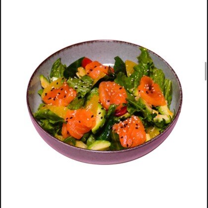 Салат с семгой апельсином и авокадо