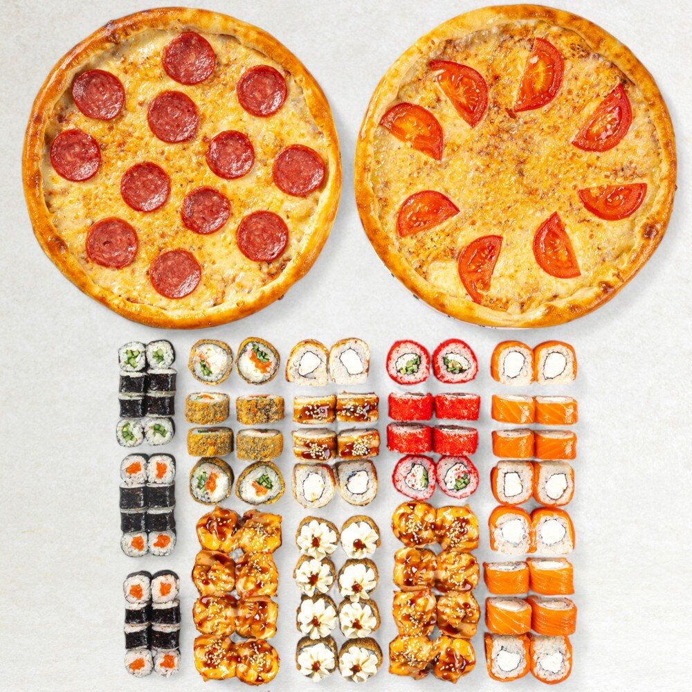 Сет «Бонапарт» - 88 шт + «Пицца Маргарита» + «Пицца Пепперони» в подарок