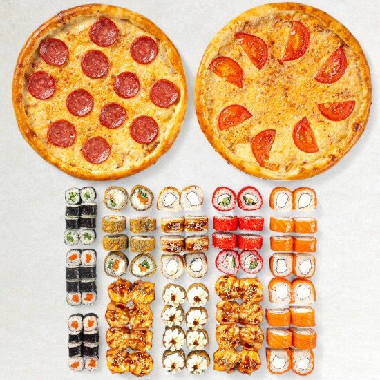 Сет «Бонапарт» - 88 шт + «Пицца Маргарита» + «Пицца Пепперони» в подарок