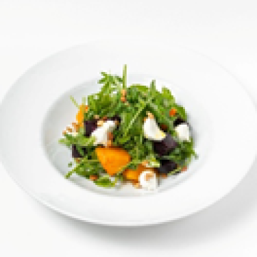 Қызылша қосылған пісірілген асқабақ