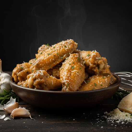 Крылья в чесночно пармезановом соусе 10шт