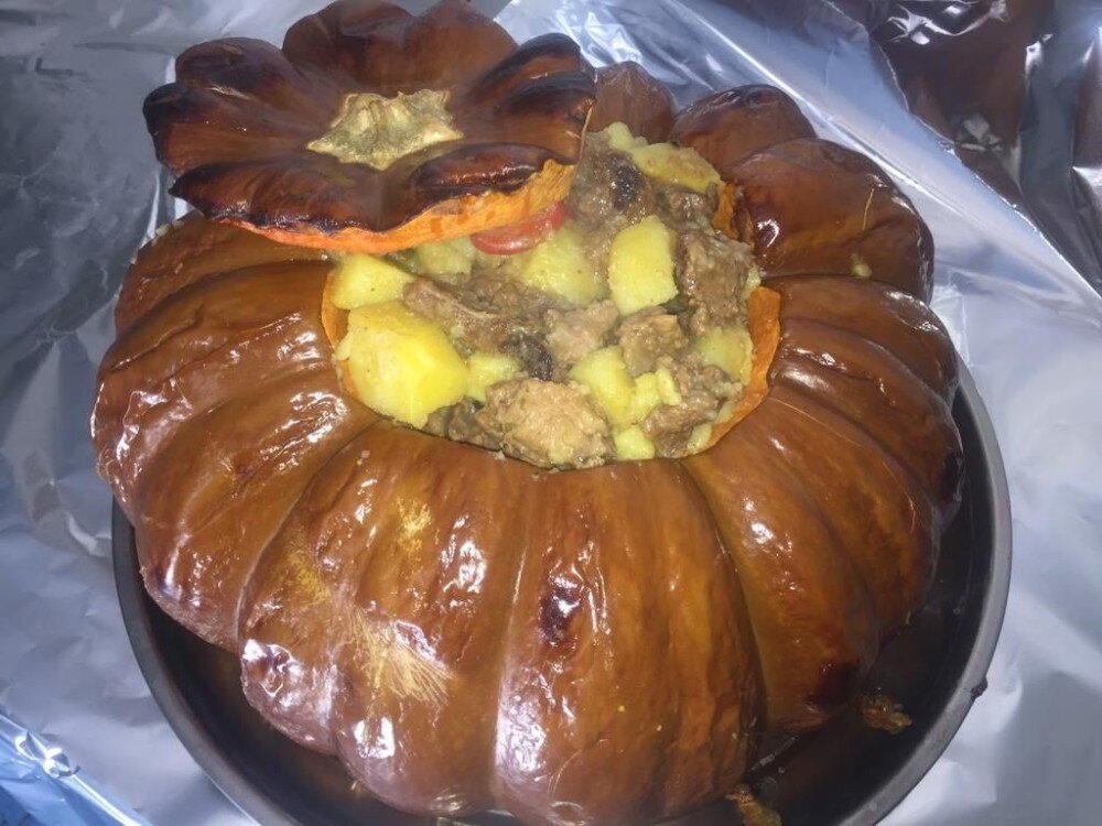Куырдак в запечённой тыкве