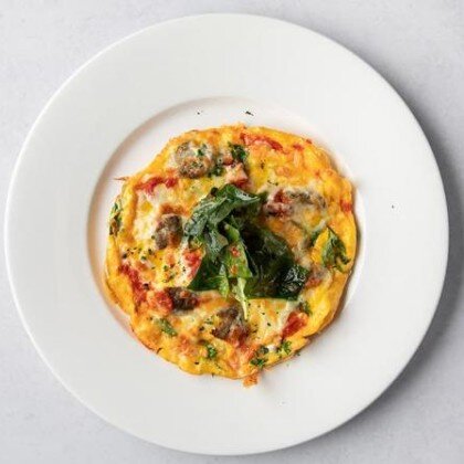 Фриттата с мясными шариками