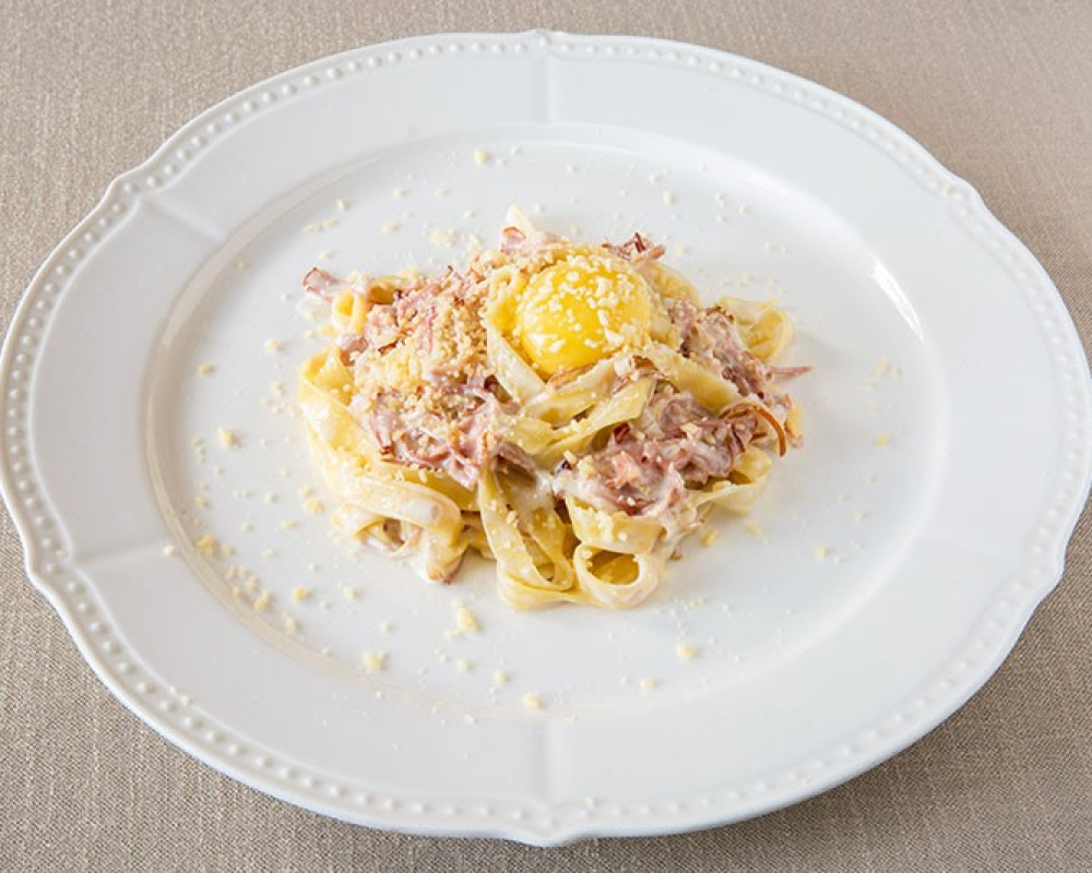 Феттучини а-ля карбонара