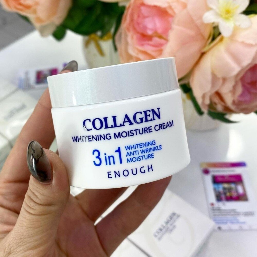 Осветляющий увлажняющий крем с коллагеном от морщин 3 в 1 Enough Collagen Whitening Moisture Cream 3 in 1