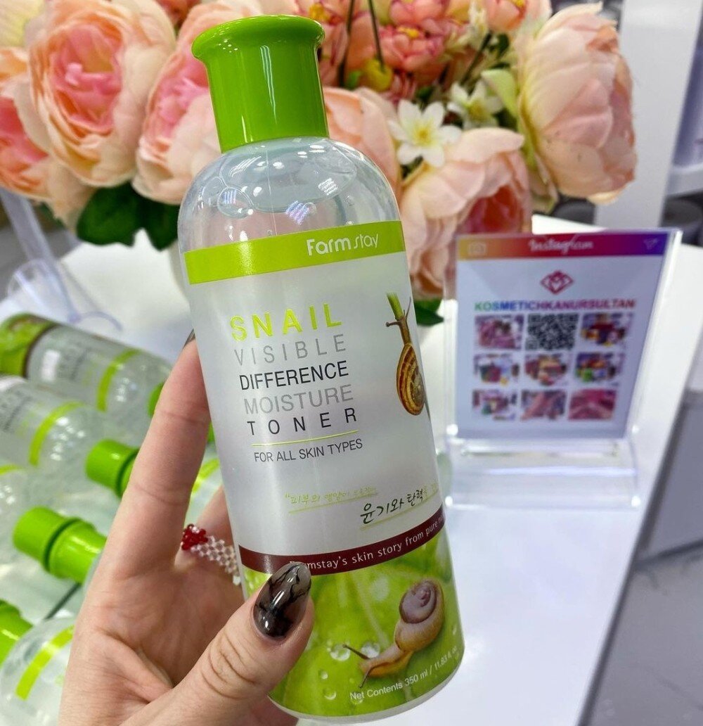 Увлажняющий тонер с улиточным муцином Farm Stay Snail Visible Difference Moisture Toner
