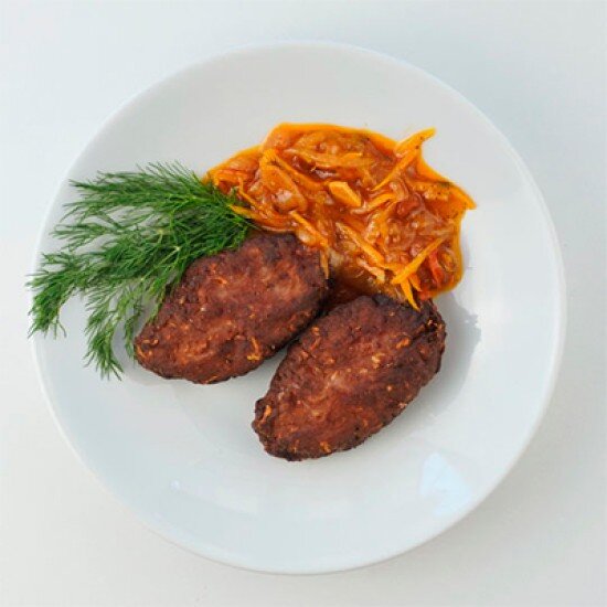 Котлета говяжья с подливом