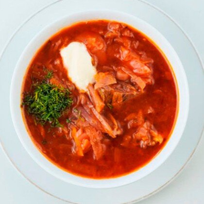 Борщ со сметаной