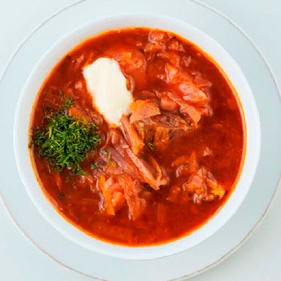 Борщ со сметаной