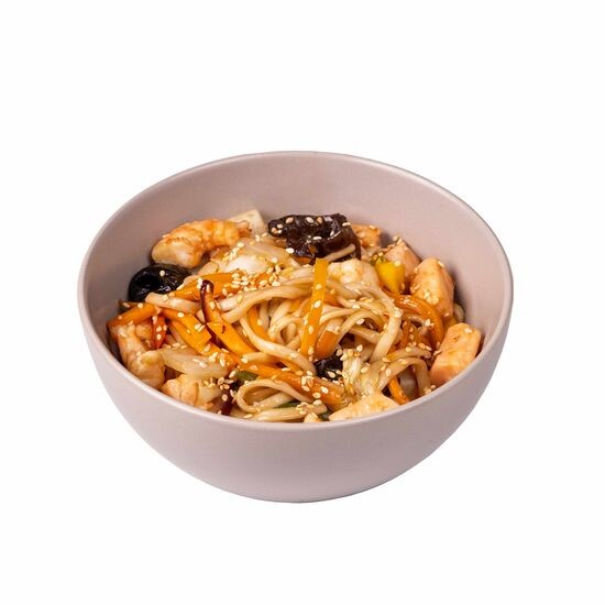 Удон с морепрод в соусе терияки