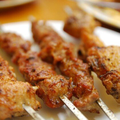 Курица кусковая на мангале