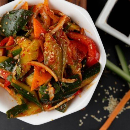 Огурцы с мясом