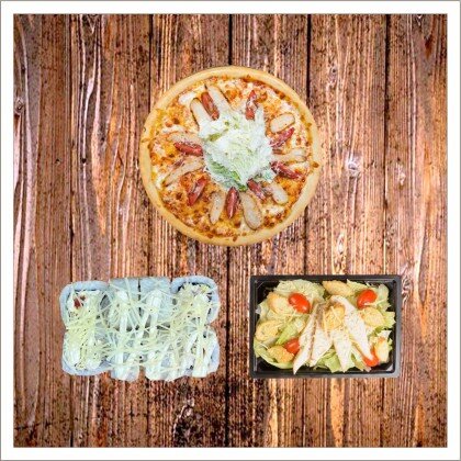 Сет Цезарь-8шт + салат цезарь + пицца цезарь