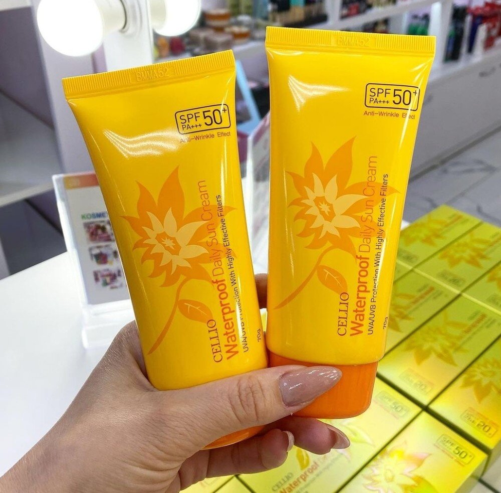 Солнцезащитный водостойкий крем Cellio Waterproof Daily Sun Cream SPF50+/PA++++