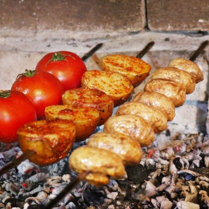 Картофель на мангале