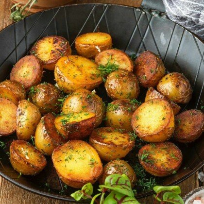 Картофель с чесноком