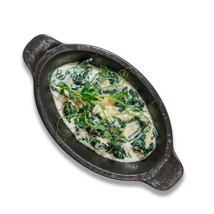 Шпинат со сливками