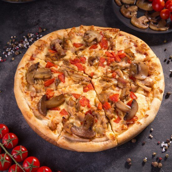 Пицца Грибная с курицей 30см