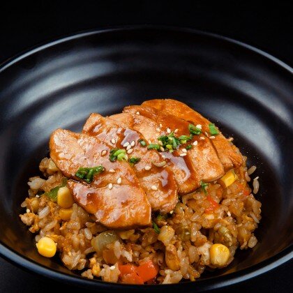 Тяхан с курицей