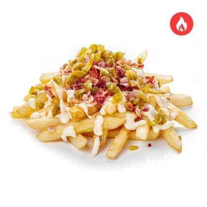 Фри с беконом и халапеньо