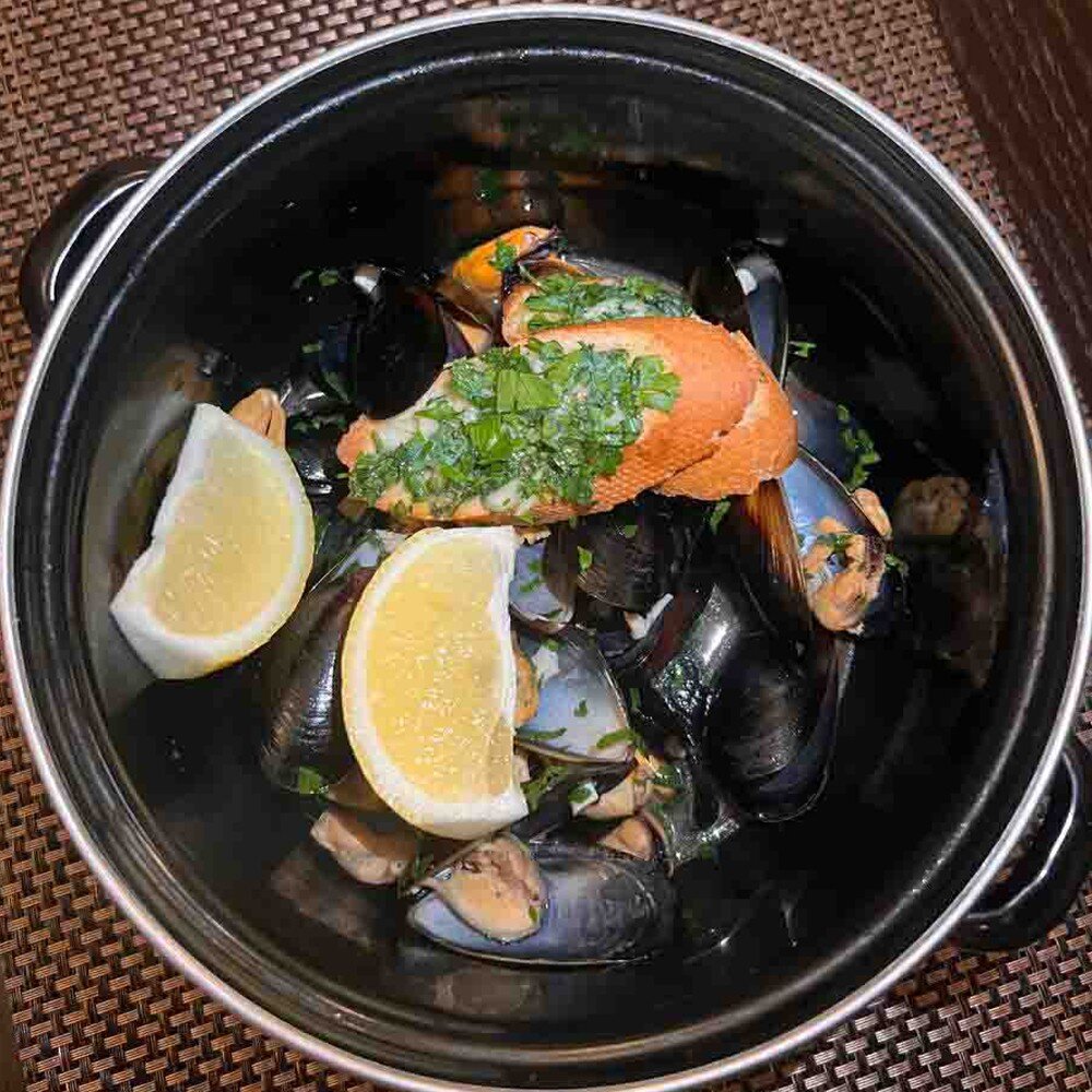 Мидии в вине