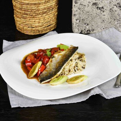 Филе сибаса под соусом мохито