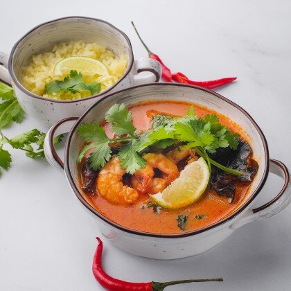 Том ям с креветками