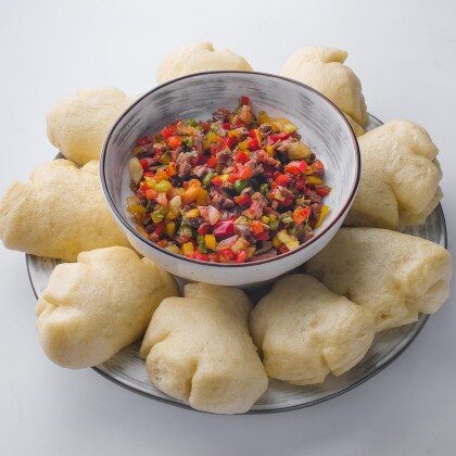 Курица с пампушками