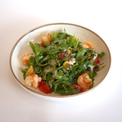 Салат с Креветками и Манго