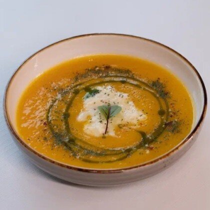 Суп тыквенный со страчателлой