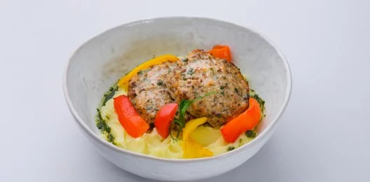 Котлеты из сёмги с пюре