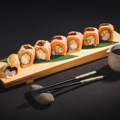 Краб с лососем