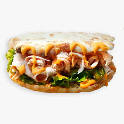 Панини с индейкой и сыром моцарелла