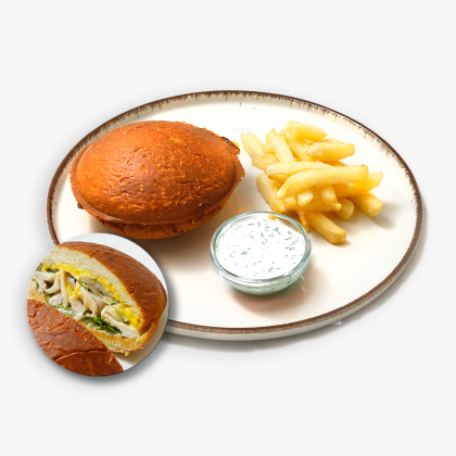 Уфо бургер с курицей