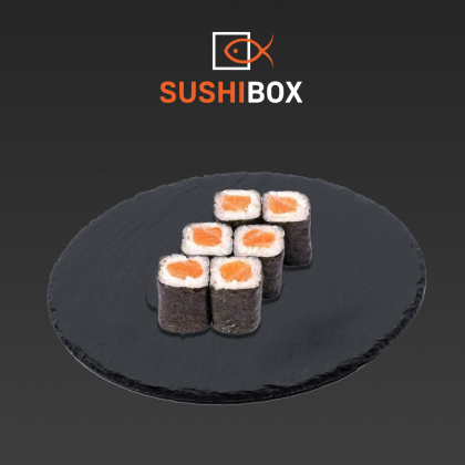 Мини роллы с лососем