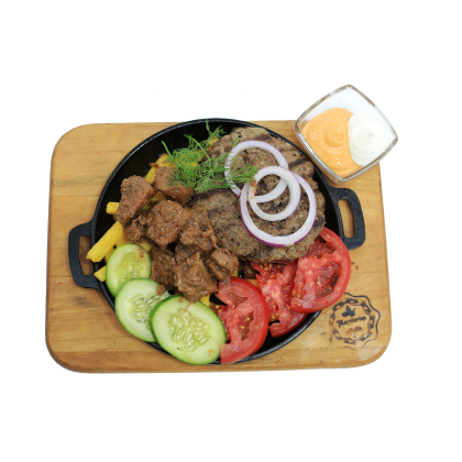 Фри мясо с котлетом