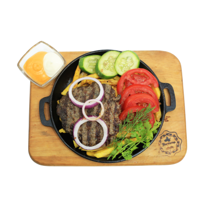 фри с котлетом