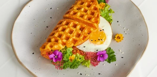 Morning Protein waffle Sandwich (GF, LF, VGT)