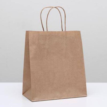 Крафт пакет  Размер 24*14*28 см.