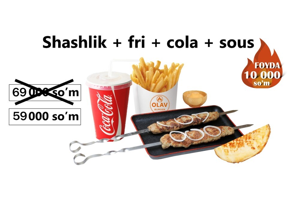 Shashlik+fri+cola+ sous