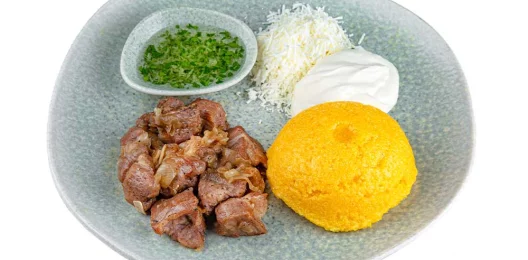 Мамалыга со свининой