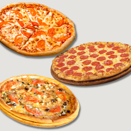 3 пиццы 26 см