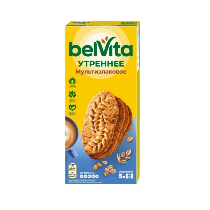 BelVita Утреннее печенье витаминизированное со злаками 225 г