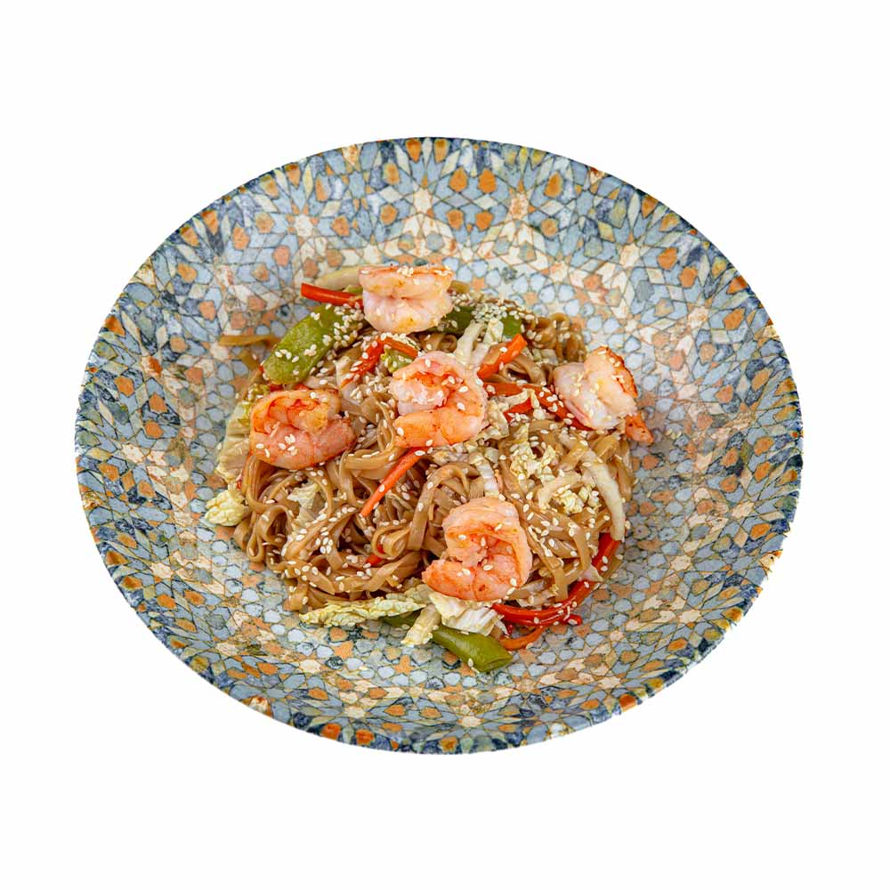 Удон с креветками