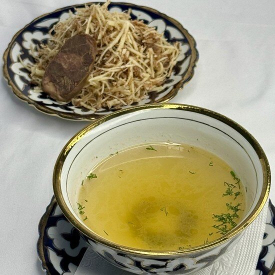 Нарын с бульоном