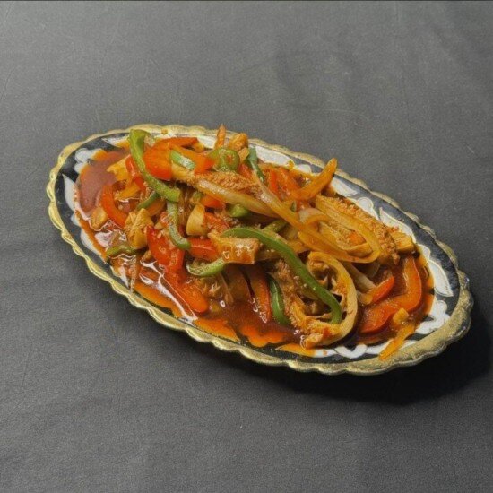 Требуха с овощами