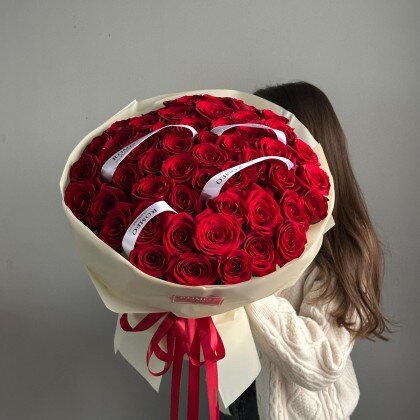 Моно букетик из красных роз (4.2)
