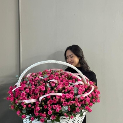 Wow-корзина кустовой розы (5.6)