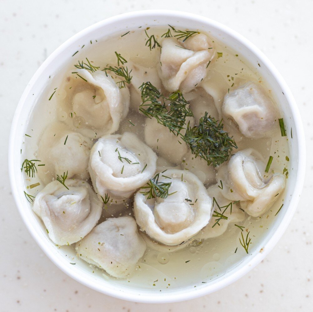 Пельмени восточные с бульоном (пиц)