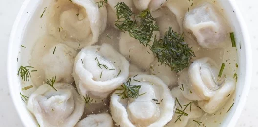Пельмени восточные с бульоном (пиц)